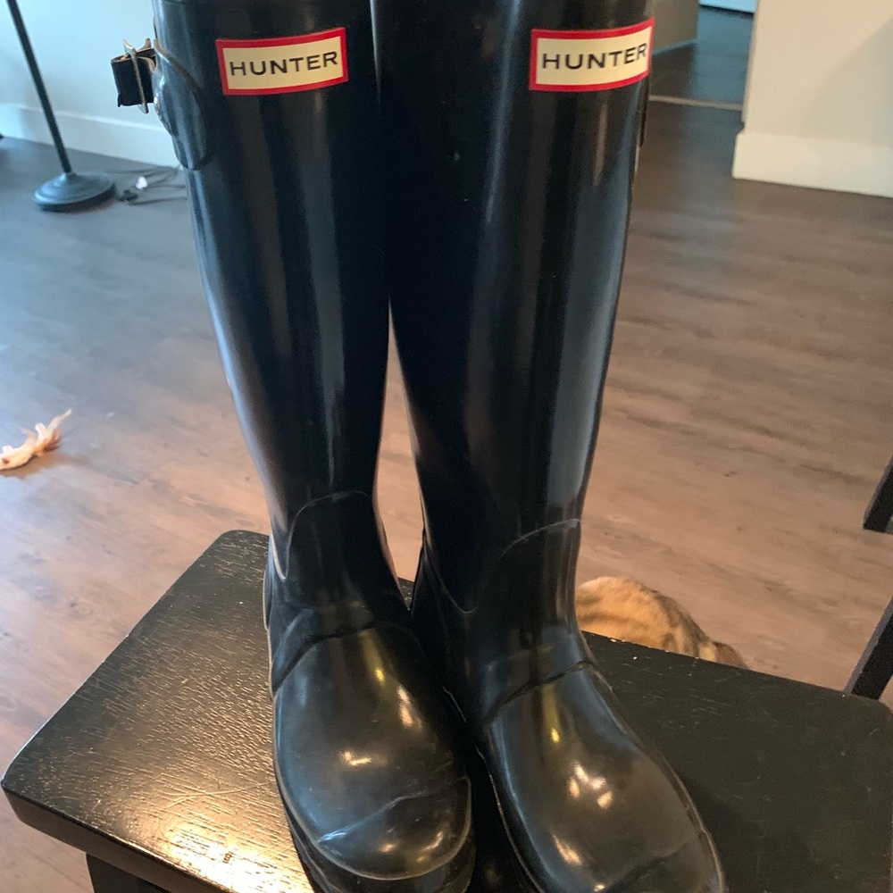 Tall Black Hunter Boots